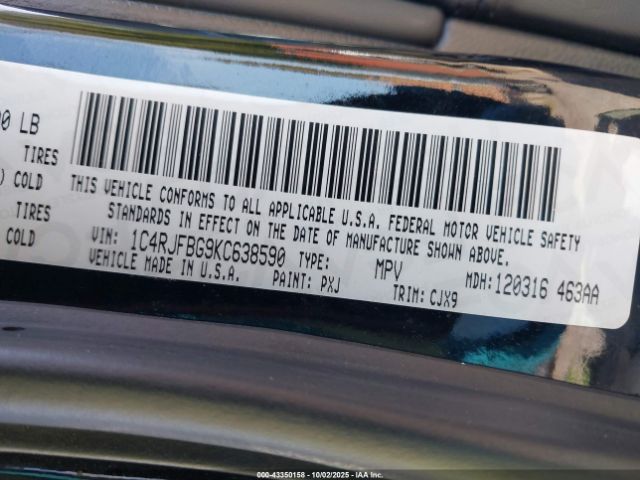 2019 JEEP GRAND CHEROKEE 1C4RJFBG9KC638590 Photo 8