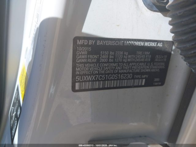 2016 BMW X3 5UXWX7C51G0S16230 Photo 8