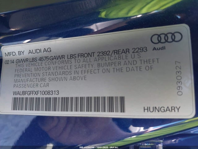 2015 AUDI A3 WAUBFGFFXF1008313 Photo 8
