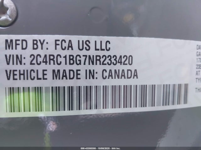 2022 CHRYSLER PACIFICA 2C4RC1BG7NR233420 Photo 8