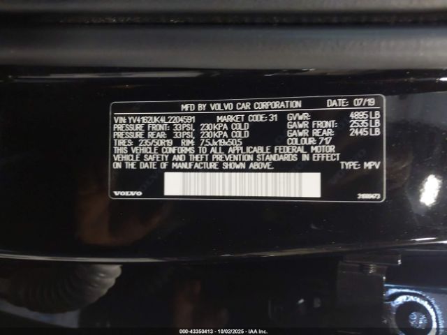 2020 VOLVO XC40 YV4162UK4L2204591 Photo 8