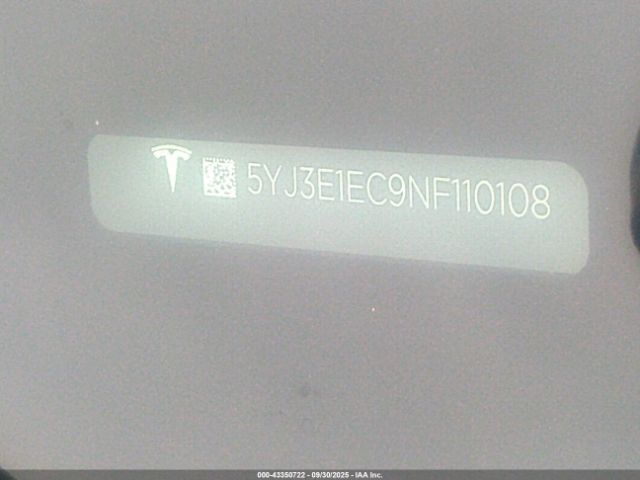 2022 TESLA MODEL 3 5YJ3E1EC9NF110108 Photo 8