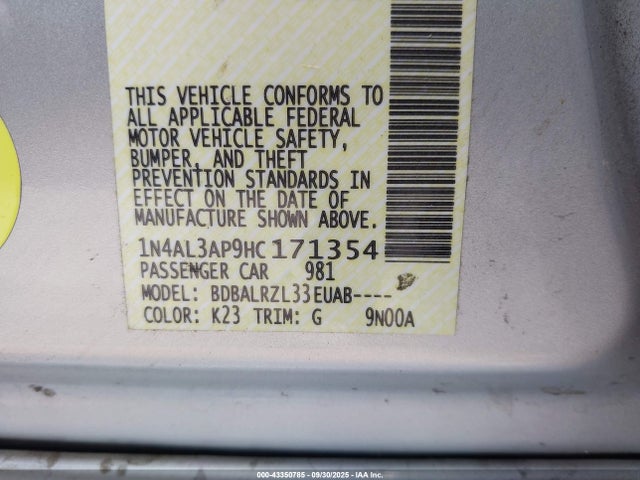 1N4AL3AP9HC171354 Nissan 2017