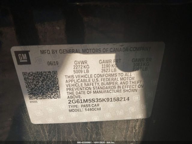 2019 CADILLAC XTS 2G61M5S35K9158214 Photo 8