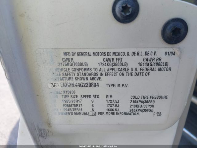 2004 CADILLAC ESCALADE EXT 3GYEK62N44G220894 Photo 8