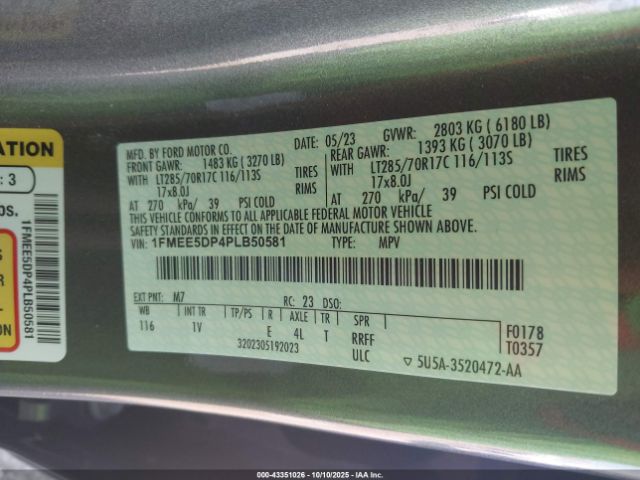 2023 FORD BRONCO 1FMEE5DP4PLB50581 Photo 8