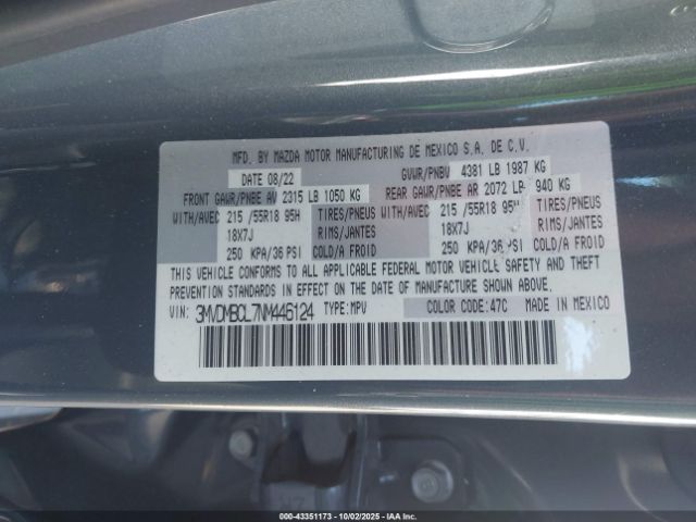 2022 MAZDA CX-30 3MVDMBCL7NM446124 Photo 8