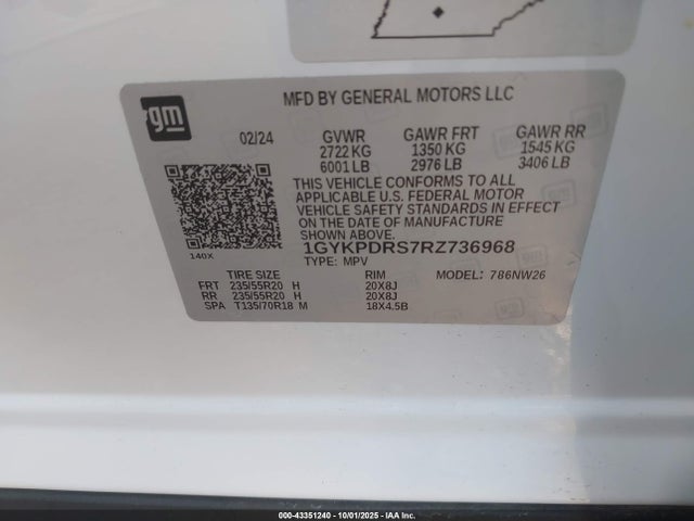 2024 CADILLAC XT6 1GYKPDRS7RZ736968 Photo 8
