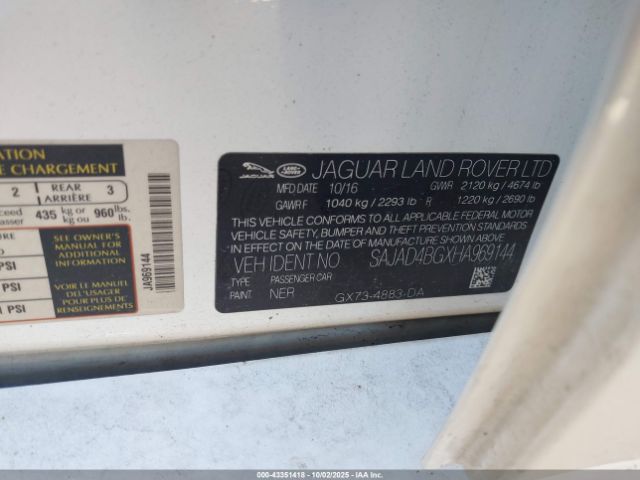 2017 JAGUAR XE SAJAD4BGXHA969144 Photo 8