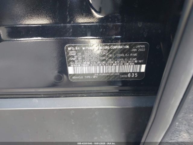 2022 MITSUBISHI OUTLANDER JA4J4UA86NZ065906 Photo 8