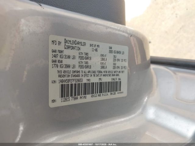 2007 CHRYSLER ASPEN 1A8HX58P27F528653 Photo 8