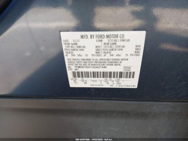 2018 FORD EXPLORER 1FM5K7DH7JGA27340 Photo 8