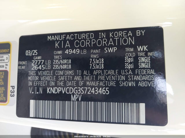 2025 KIA SPORTAGE HYBRID KNDPVCDG3S7243465 Photo 8