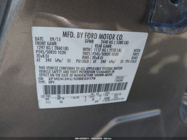2013 FORD EDGE 2FMDK3KC1DBE03179 Photo 8