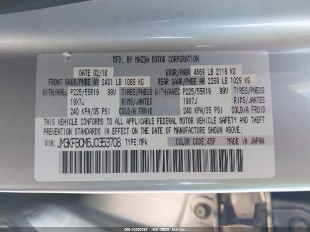 2018 MAZDA CX-5 JM3KFBCM6J0353708 Photo 8