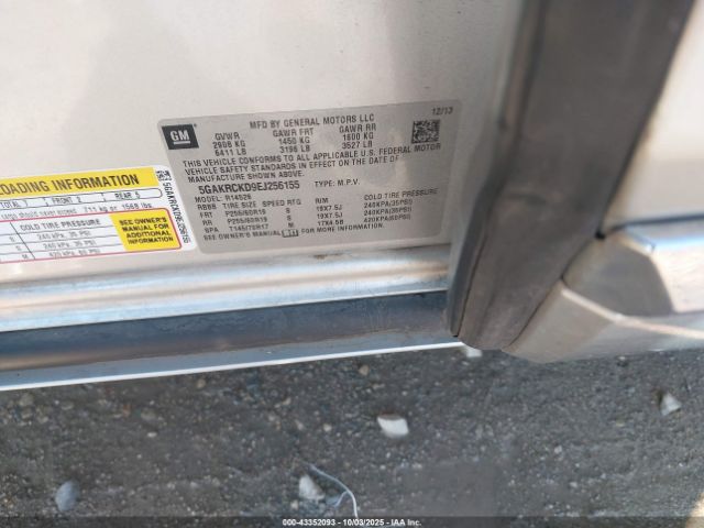 2014 BUICK ENCLAVE 5GAKRCKD9EJ256155 Photo 8