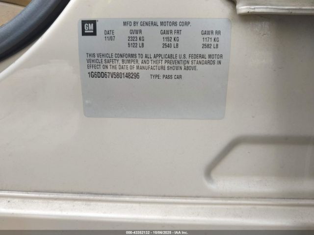 2008 CADILLAC STS 1G6DD67V580148296 Photo 8