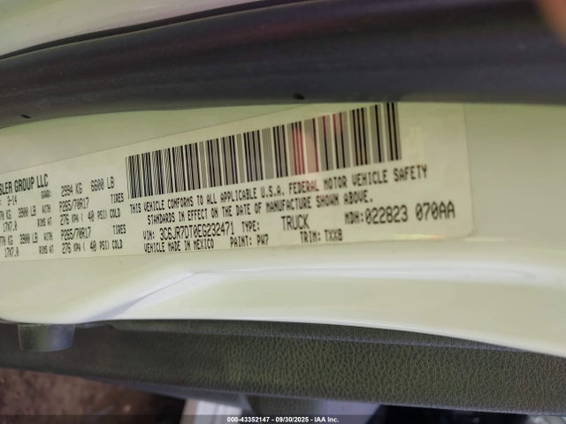 3C6JR7DT0EG232471 RAM 2014