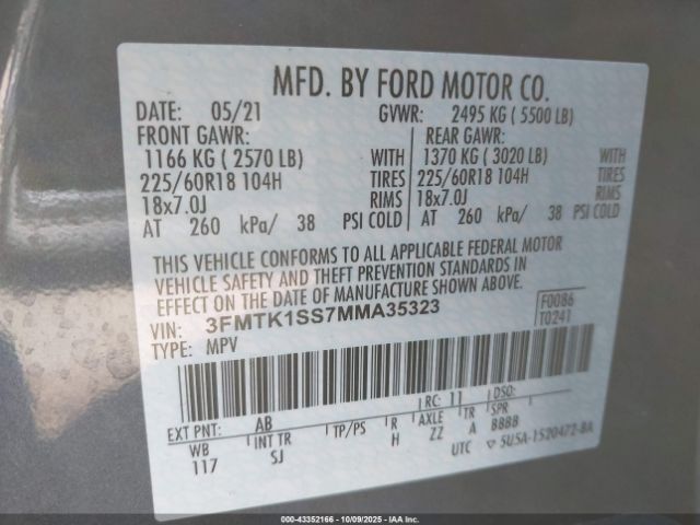 2021 FORD MUSTANG MACH-E 3FMTK1SS7MMA35323 Photo 8