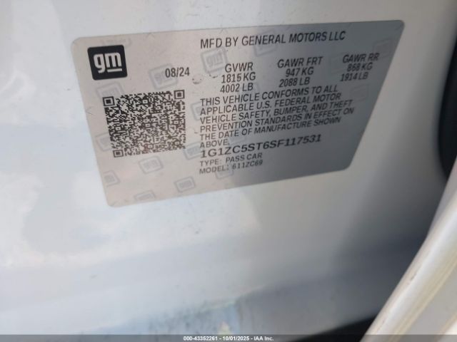 2025 CHEVROLET MALIBU 1G1ZC5ST6SF117531 Photo 8