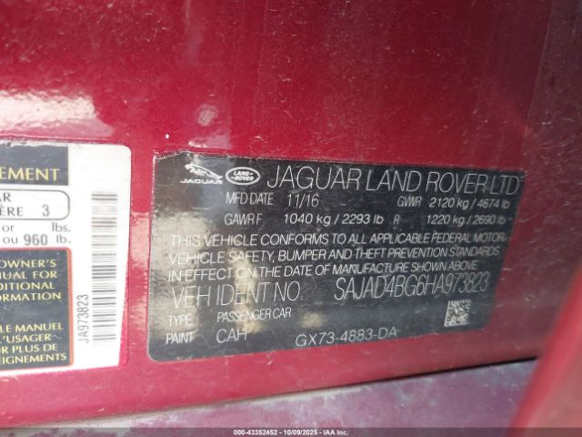 2017 JAGUAR XE SAJAD4BG6HA973823 Photo 8