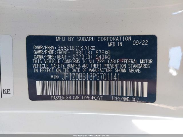 2023 SUBARU BRZ JF1ZDBB13P9701141 Photo 8