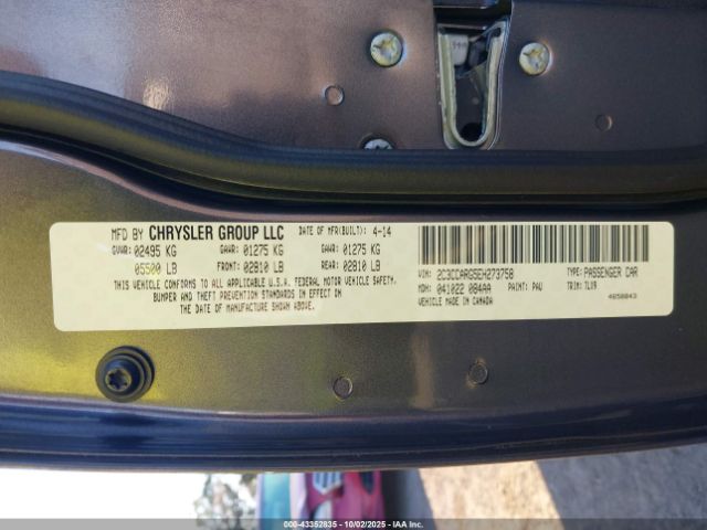 2014 CHRYSLER 300 2C3CCARG5EH273758 Photo 8