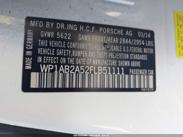 2015 PORSCHE MACAN WP1AB2A52FLB51111 Photo 8