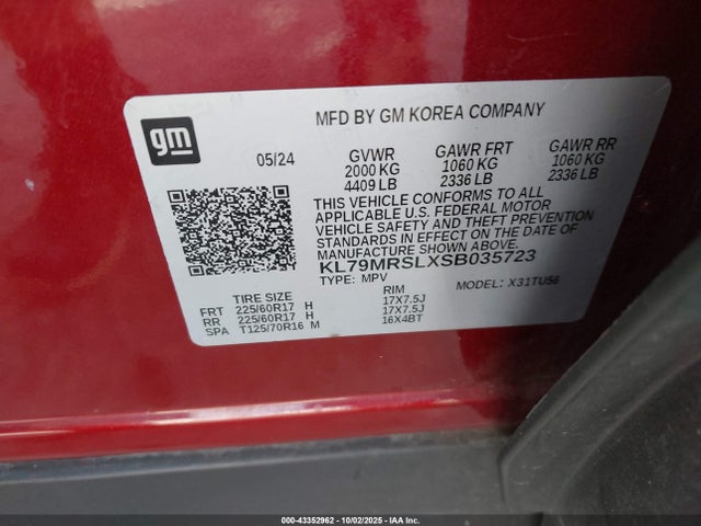 KL79MRSLXSB035723 Chevrolet l3t