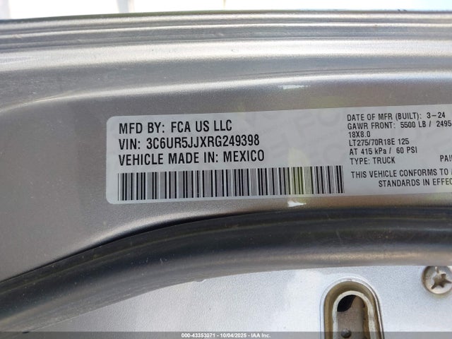 3C6UR5JJXRG249398 RAM 2500