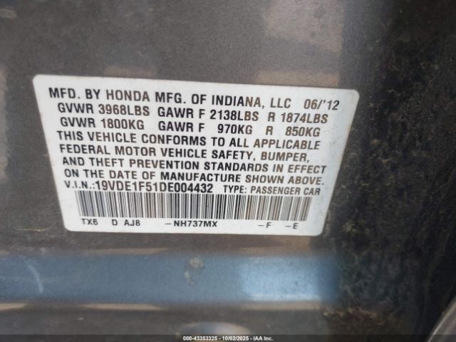 2013 ACURA ILX 19VDE1F51DE004432 Photo 8