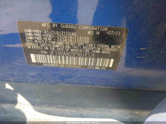 2023 SUBARU WRX JF1VBAA65P9814326 Photo 8