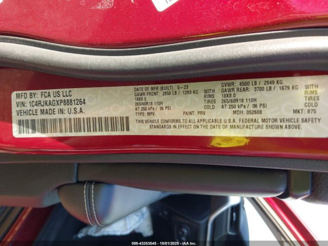 2023 JEEP GRAND CHEROKEE L 1C4RJKAGXP8881264 Photo 8