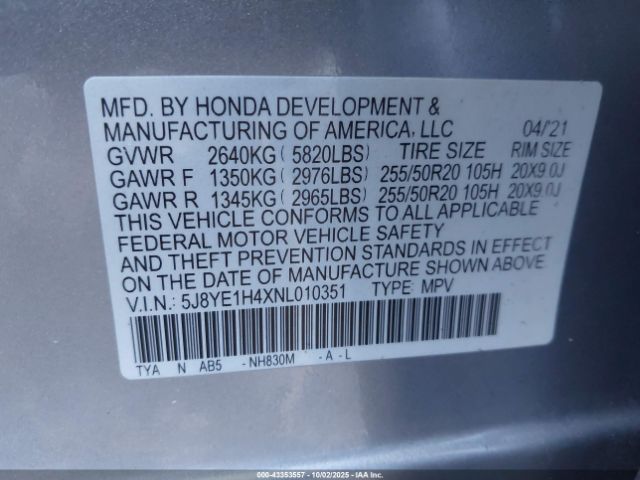 2022 ACURA MDX 5J8YE1H4XNL010351 Photo 8