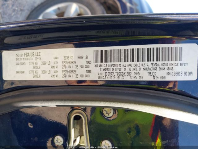 2016 RAM 1500 3C6RR7LT0GG201387 Photo 8