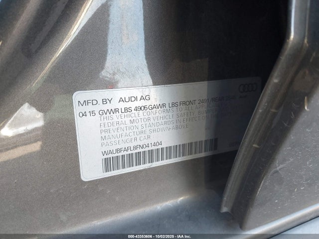 2015 AUDI A4 WAUBFAFL8FN041404 Photo 8