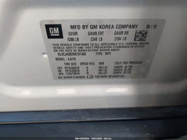 2019 BUICK ENCORE KL4CJASB2KB707469 Photo 8