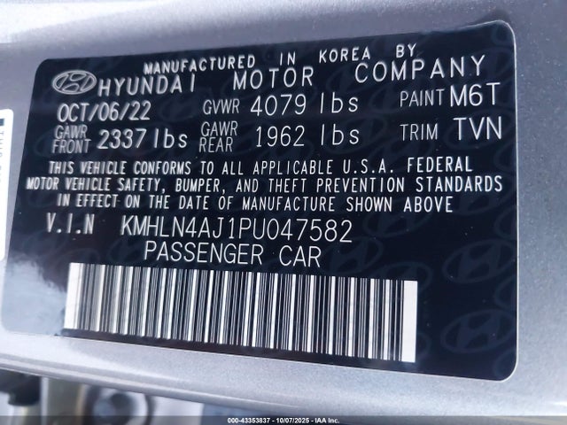KMHLN4AJ1PU047582 Hyundai Elantra Hybrid Limited