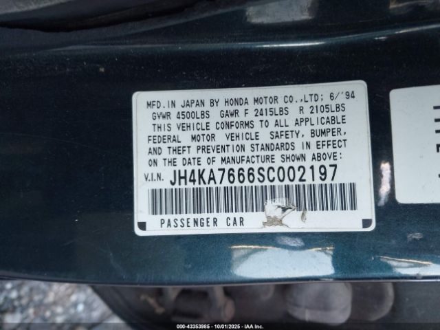 1995 ACURA LEGEND JH4KA7666SC002197 Photo 8