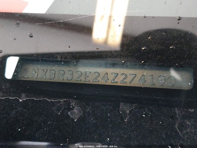 2004 TOYOTA COROLLA 1NXBR32E24Z274190 Photo 8