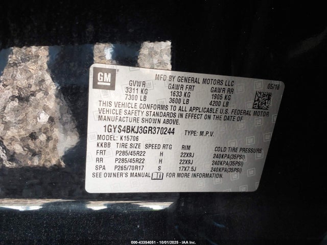 2016 CADILLAC ESCALADE 1GYS4BKJ3GR370244 Photo 8