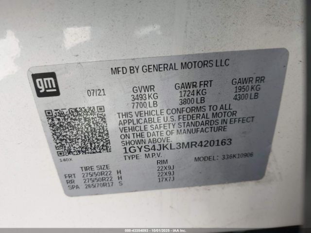 2021 CADILLAC ESCALADE ESV 1GYS4JKL3MR420163 Photo 8