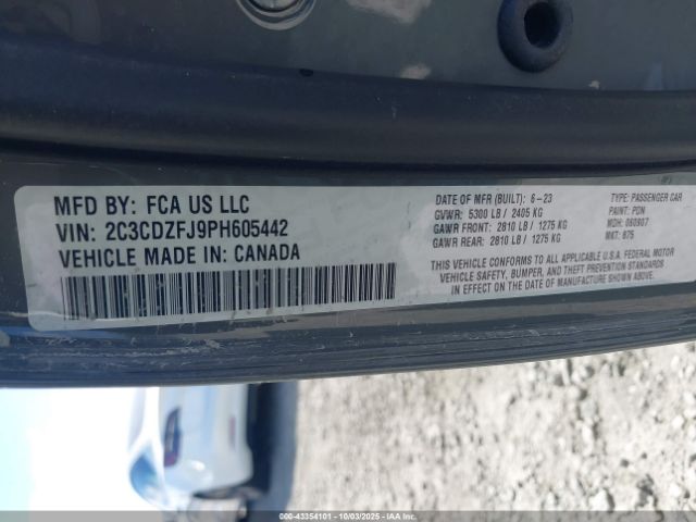 2023 DODGE CHALLENGER 2C3CDZFJ9PH605442 Photo 8