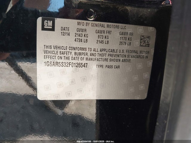 2015 CADILLAC CTS 1G6AR5S32F0126547 Photo 8