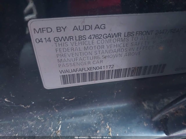 2014 AUDI A4 WAUAFAFLXEN041172 Photo 8