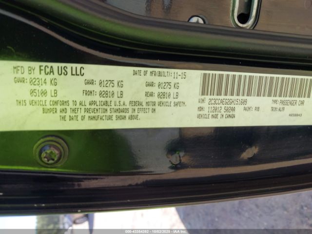 2016 CHRYSLER 300C 2C3CCAEG2GH151609 Photo 8