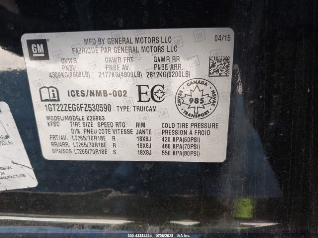 2015 GMC SIERRA 2500HD 1GT22ZEG8FZ530590 Photo 8