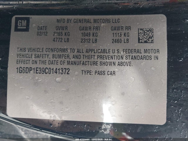 2012 CADILLAC CTS 1G6DP1E39C0141372 Photo 8