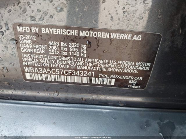 2012 BMW 328I WBA3A5C57CF343241 Photo 8