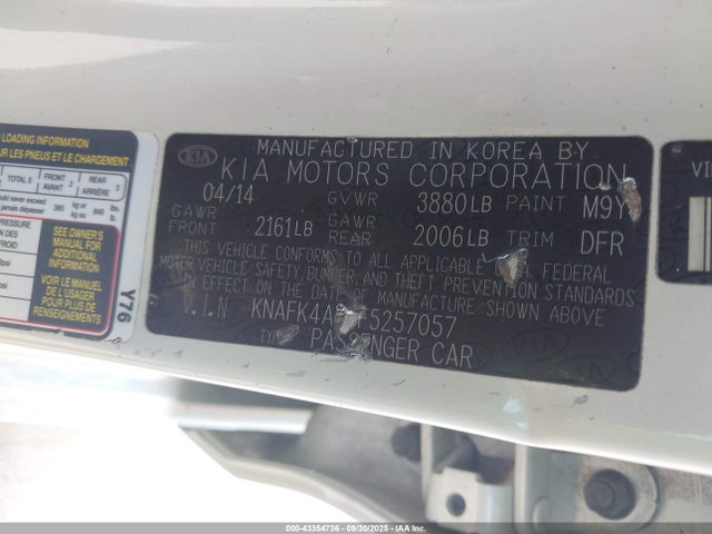 KIA dohc mpi nu 2015 KNAFK4A68F5257057 Image 9